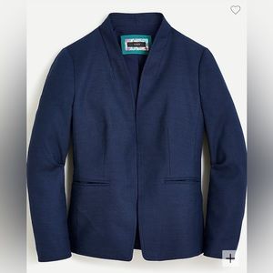 J.Crew Stretch Linen Going Out Blazer Navy Blue
